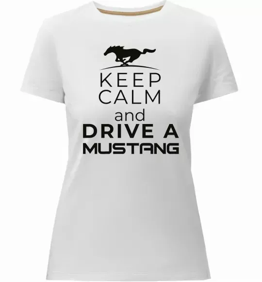 Жіноча преміум футболка Drive Ford Mustang Білий фото