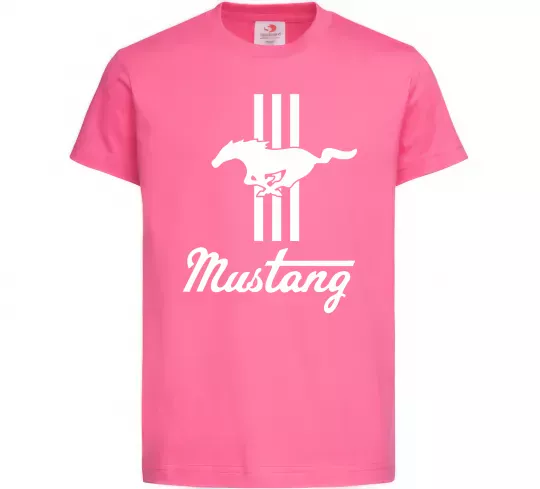 Детская футболка Mustang logo Ярко-розовый фото