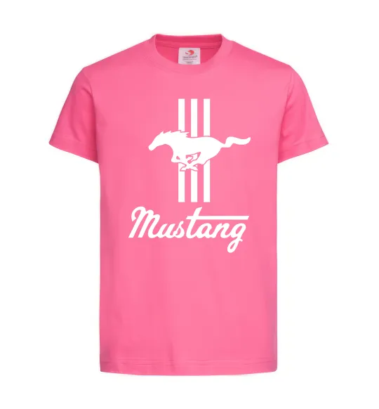 Детская футболка Mustang logo Ярко-розовый фото