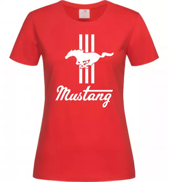 Женская футболка Mustang logo Красный фото
