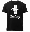 Мужская премиум футболка Mustang logo Черный фото