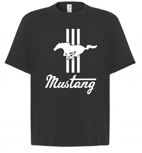 Футболка Оверсайз Mustang logo Черный фото