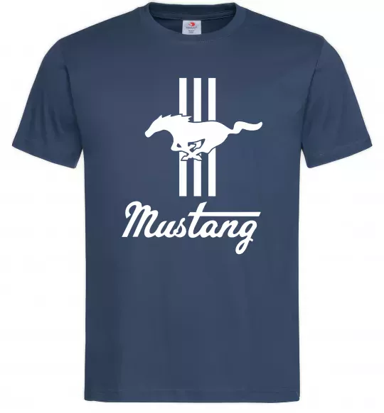 Чоловіча футболка Mustang logo Темно-синій фото