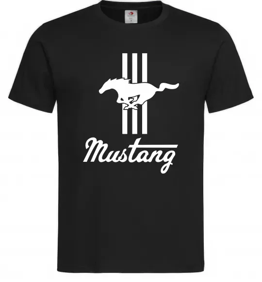 Чоловіча футболка Mustang logo Чорний фото