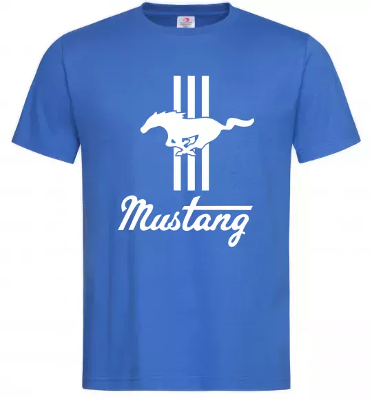 Чоловіча футболка Mustang logo Яскраво-синій фото