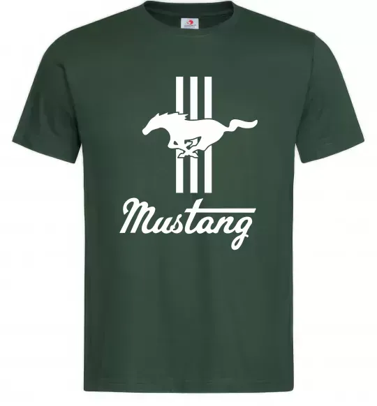 Чоловіча футболка Mustang logo Темно-зелений фото