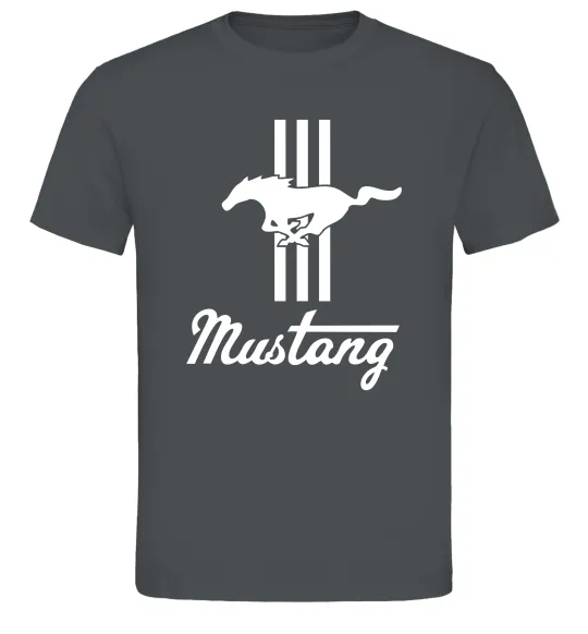 Чоловіча футболка Mustang logo Графіт фото