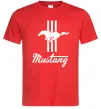 Чоловіча футболка Mustang logo Червоний фото