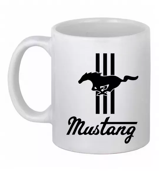 Чашка керамічна Mustang logo Білий фото
