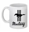 Чашка керамічна Mustang logo Білий фото