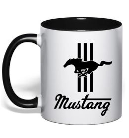 Чашка с цветной ручкой Mustang logo