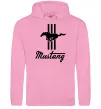Мужская толстовка (худи) Mustang logo Розовый фото