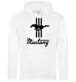 Чоловіча толстовка (худі) Mustang logo Білий фото