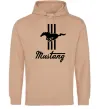 Мужская толстовка (худи) Mustang logo Песочный фото