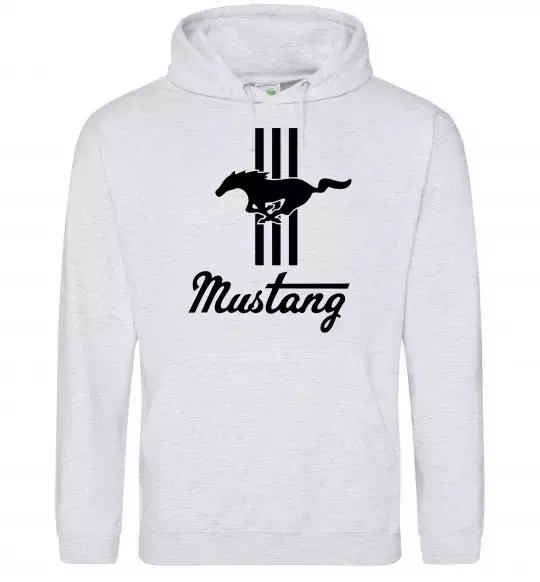 Женская толстовка (худи) Mustang logo Серый меланж фото