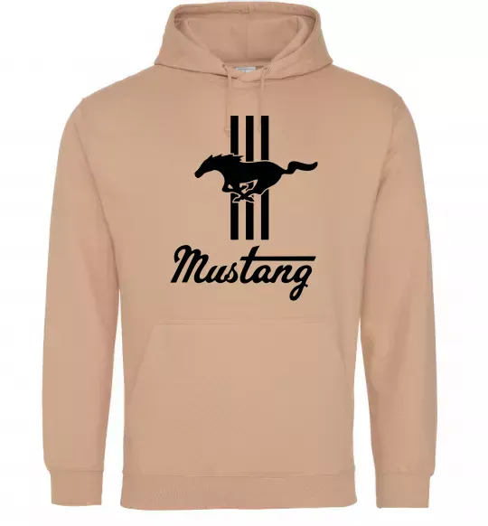 Женская толстовка (худи) Mustang logo Песочный фото