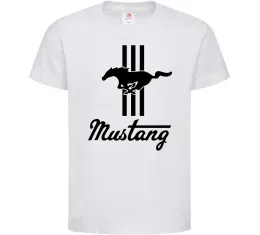 Дитяча футболка Mustang logo Білий фото
