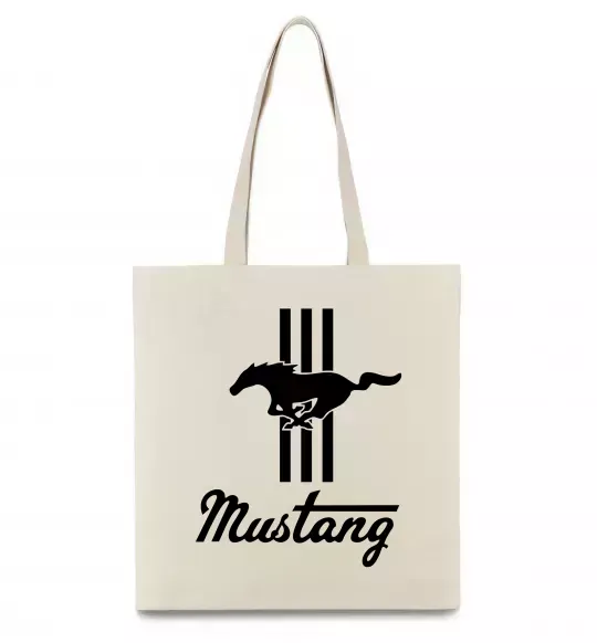 Эко-сумка Mustang logo Бежевый фото