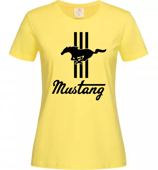 Женская футболка Mustang logo Лимонный фото