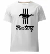 Мужская премиум футболка Mustang logo Белый фото