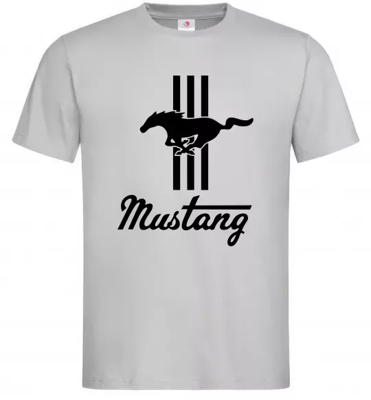 Чоловіча футболка Mustang logo Сірий фото