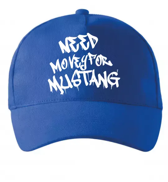 Кепка Need money for Mustang Ярко-синий фото