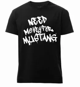 Мужская премиум футболка Real men drive Mustang Черный фото