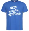 Чоловіча футболка Need money for Mustang Яскраво-синій фото