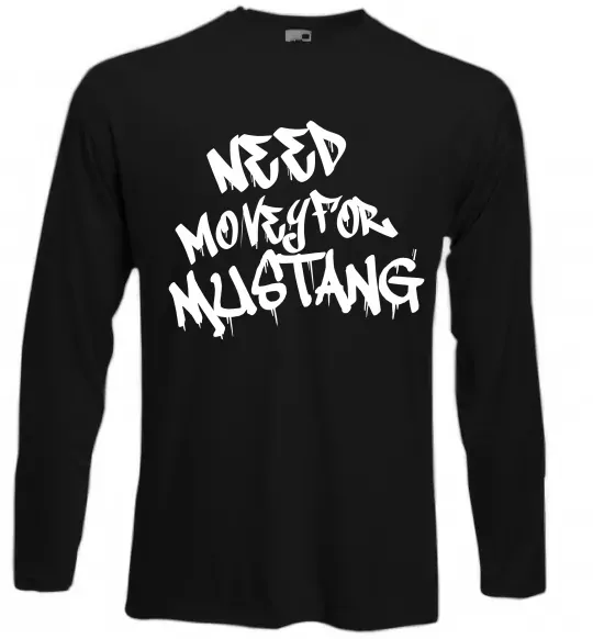 Лонгслів Need money for Mustang Чорний фото
