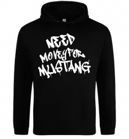 Чоловіча толстовка (худі) Need money for Mustang Чорний фото