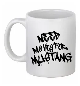 Чашка керамическая Real men drive Mustang Белый фото
