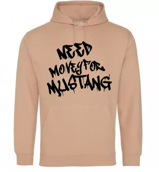Чоловіча толстовка (худі) Need money for Mustang Пісочний фото