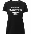 Женская премиум футболка One love Mustang Черный фото