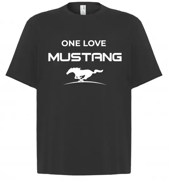 Футболка Оверсайз One love Mustang Чорний фото