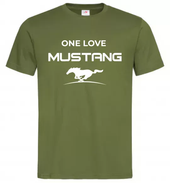 Чоловіча футболка One love Mustang Оливковий фото