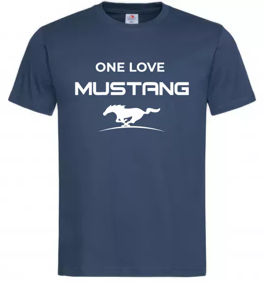 Чоловіча футболка One love Mustang Темно-синій фото