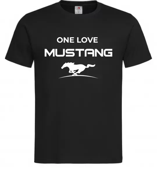 Чоловіча футболка One love Mustang Чорний фото