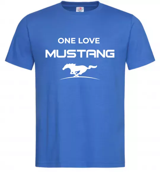 Чоловіча футболка One love Mustang Яскраво-синій фото