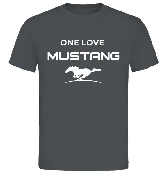 Чоловіча футболка One love Mustang Графіт фото