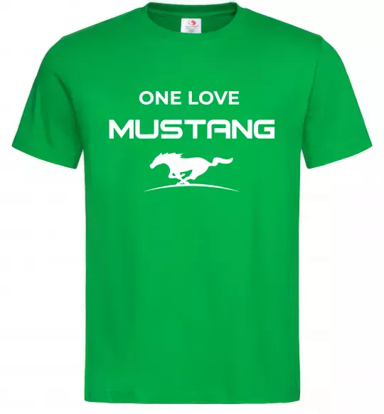 Чоловіча футболка One love Mustang Зелений фото