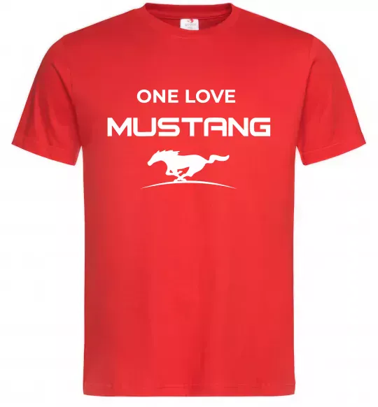 Чоловіча футболка One love Mustang Червоний фото