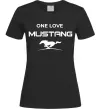 Женская футболка One love Mustang Черный фото