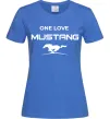 Женская футболка One love Mustang Ярко-синий фото