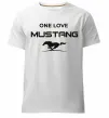 Мужская премиум футболка One love Mustang Белый фото