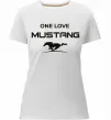 Женская премиум футболка One love Mustang Белый фото