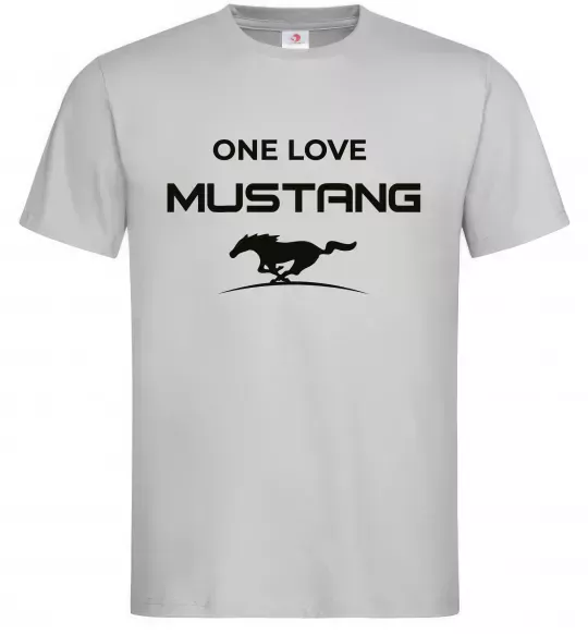 Чоловіча футболка One love Mustang Сірий фото