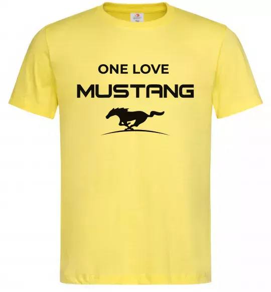 Чоловіча футболка One love Mustang Лимонний фото
