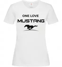 Женская футболка Drive a Mustang Белый фото