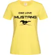 Женская футболка One love Mustang Лимонный фото
