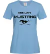 Женская футболка One love Mustang Голубой фото